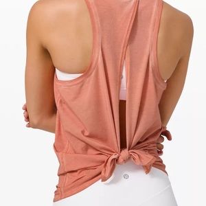 Lululemon All Tied Up Sublimado Pigment Dye Rustic Coral Tank Size 6